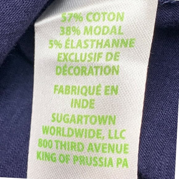 Lilly Pulitzer Katt Navy Off TheShoulder Blouson‎ Sleeve Top - Picture 4 of 8